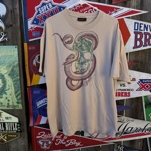 Size XL - Split Y2K Brown Tee